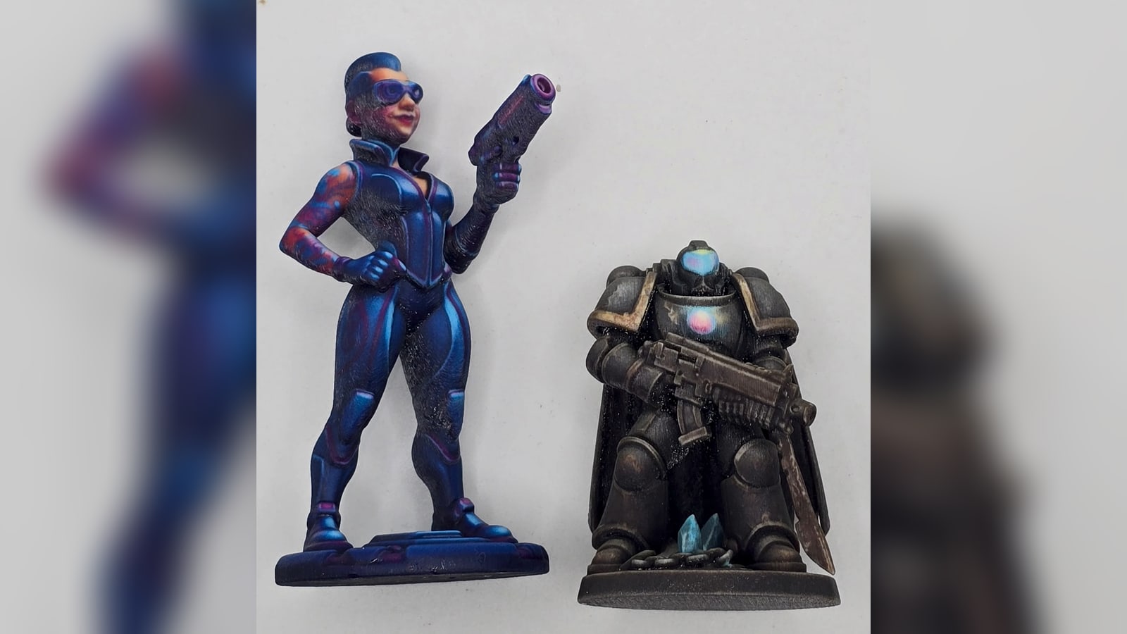 A full color, painted look print